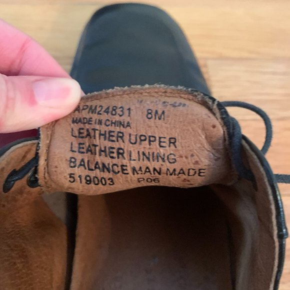 Black Leather Rockport Oxford Shoes - Picture 4 of 5